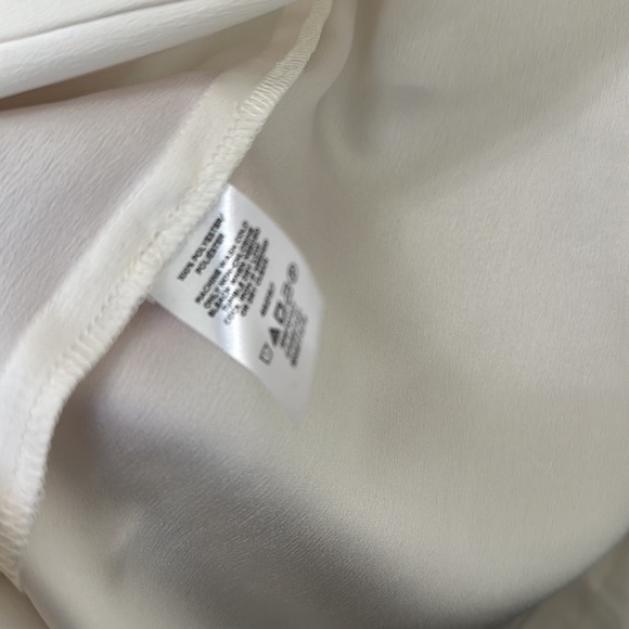 Ann Taylor silky cream long sleeve button down blouse - Picture 6 of 6